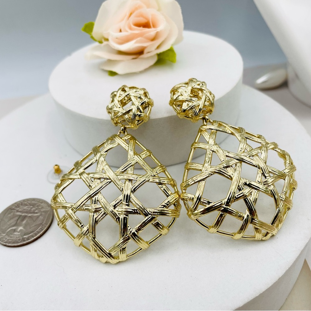 Kendra Scott Natalie Openwork Statement Drop Earr… - image 4